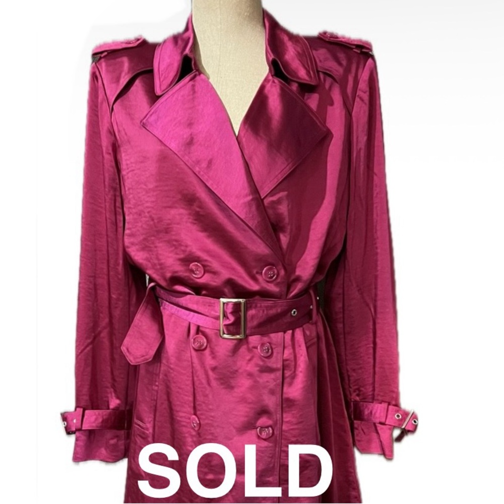 INC International Concepts Satin Trench Coat SizeXL Price$60